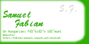 samuel fabian business card